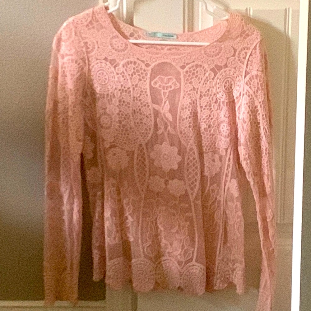 Pink lace shirt